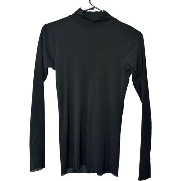 🔸BUNDLE ONLY🔸|EUC| WESTON {Anthropologie} Mesh Gauze Long Sleeve Mock Neck - Picture 1 of 6